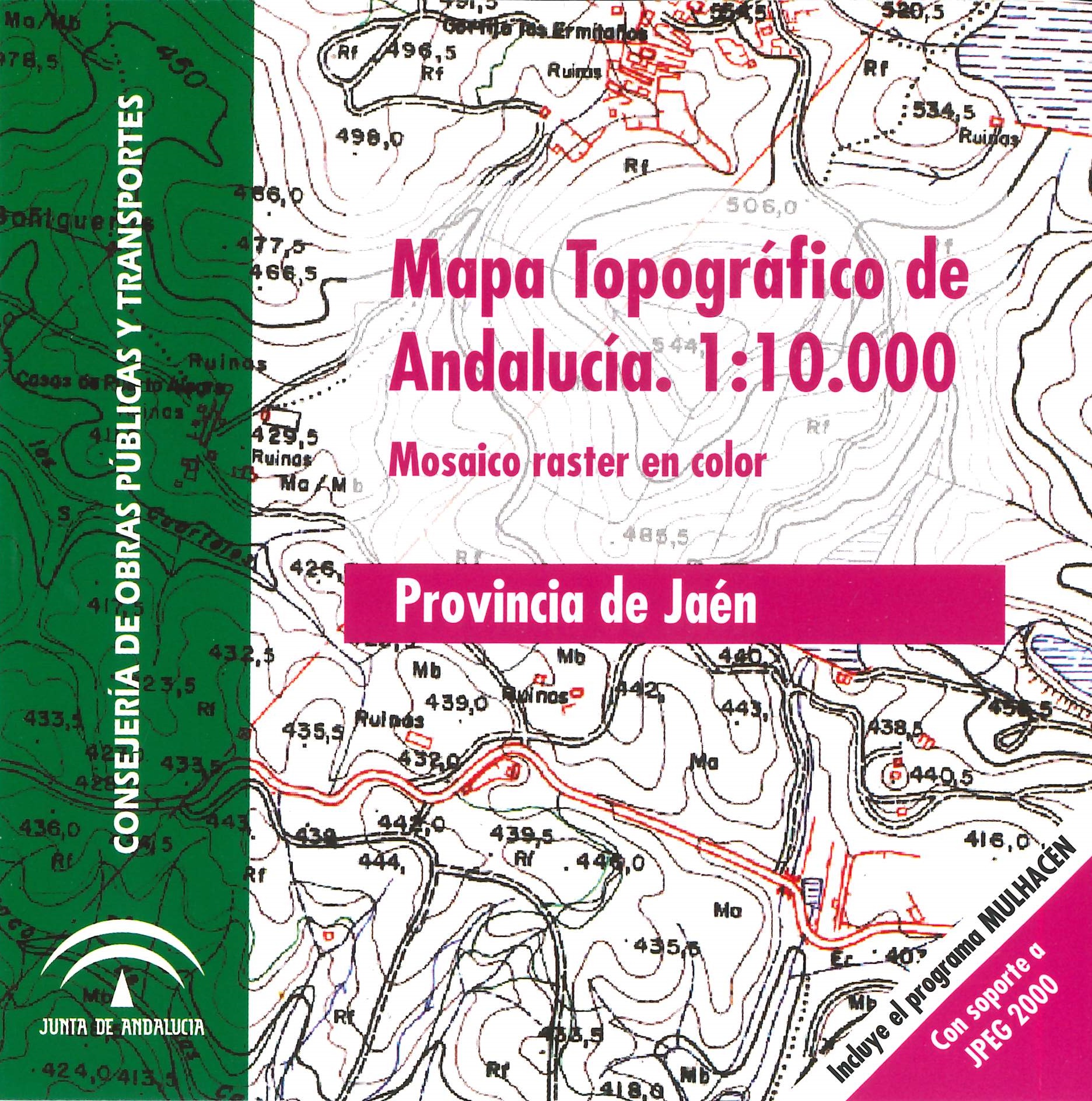 Imagen representativa del Mapa topográfico de Andalucía 1:10.000: mosaico raster en color, provincia de Jaén_2007