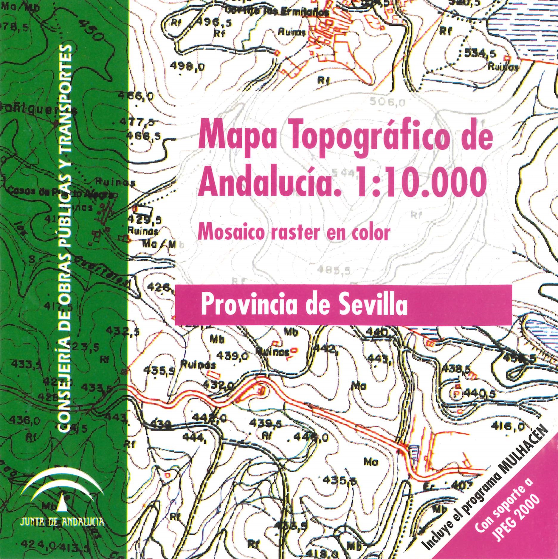 Imagen representativa del Mapa topográfico de Andalucía 1:10.000: mosaico raster en color, provincia de Sevilla