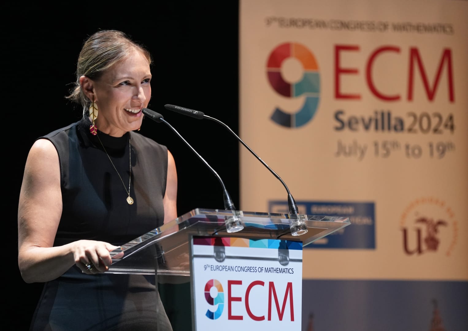 Lorena Garrido durante la inauguración del 9º Congreso Europeo de Matemáticas