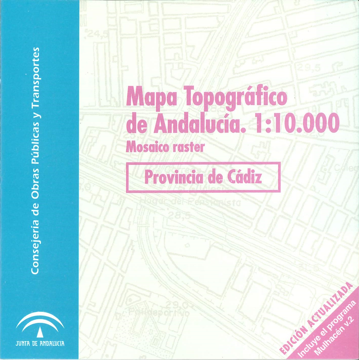 Imagen representativa de la publicación Mapa topográfico de Andalucía 1:10.000: mosaico raster, provincia de Cádiz_2002