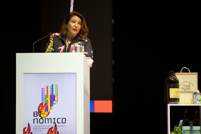 Carmen Crespo, en la inauguración de Binómico