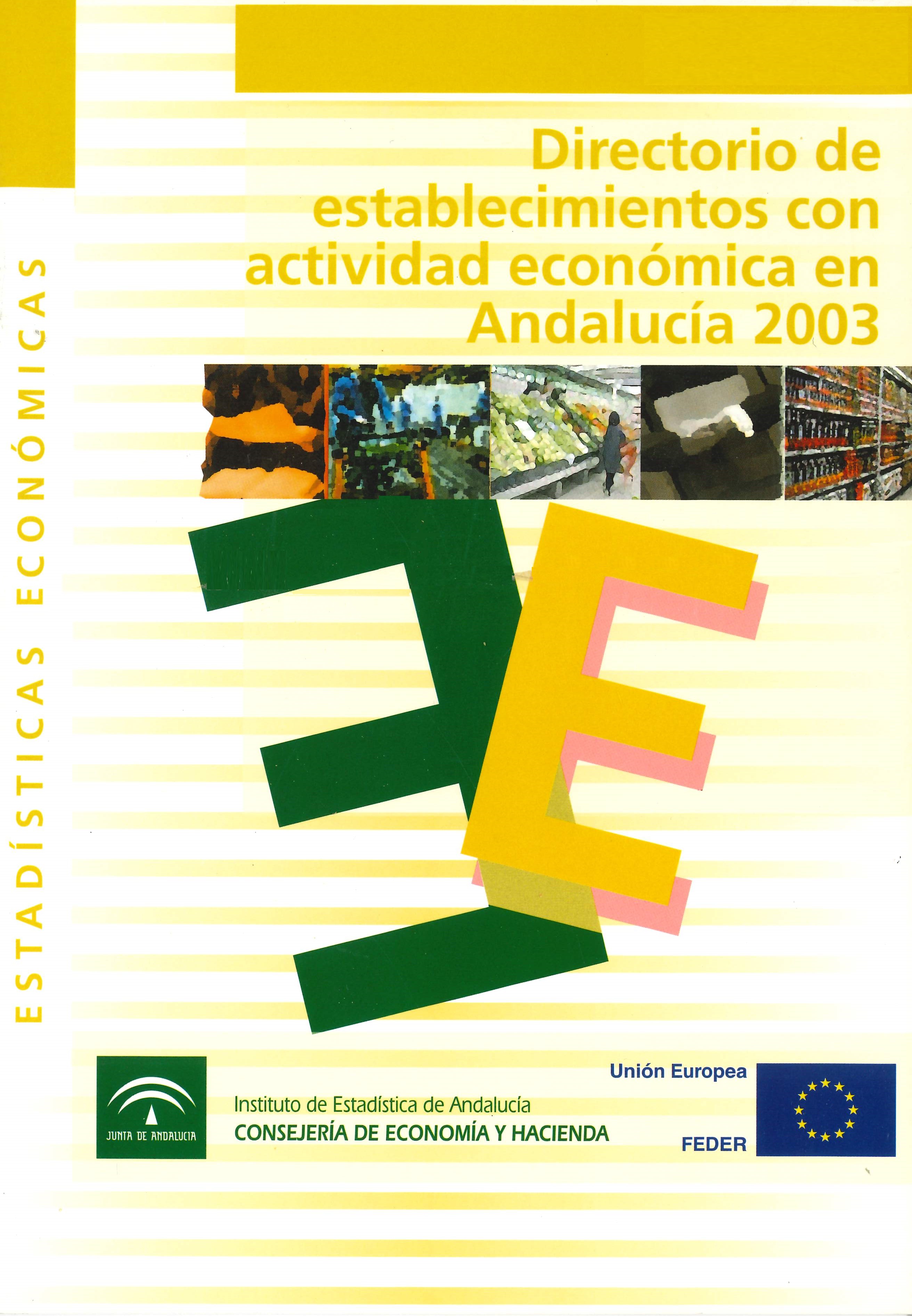 Imagen representativa de la publicación Directorio de establecimientos con actividad económica en Andalucía 2003