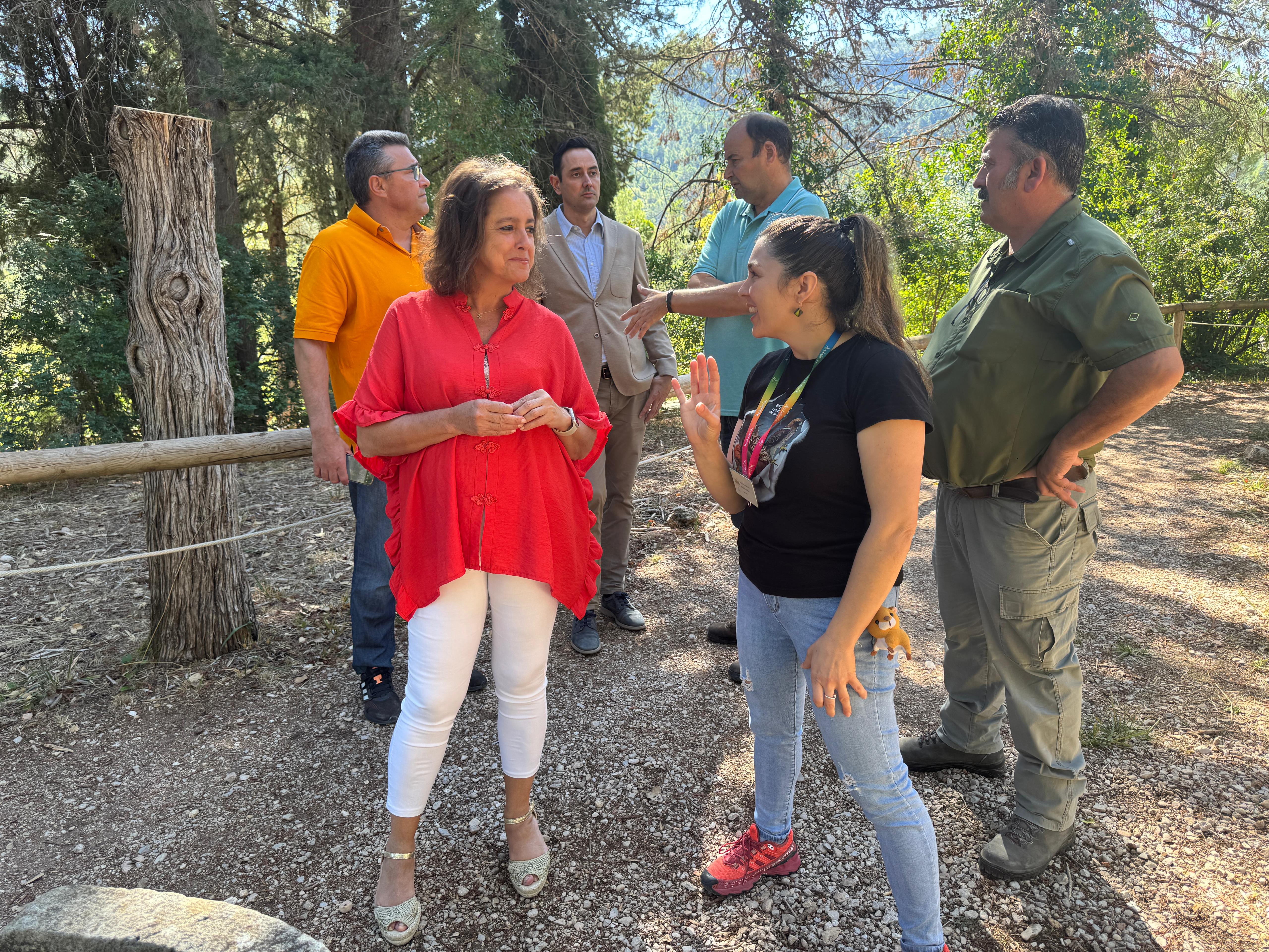 Catalina García durante la visita.