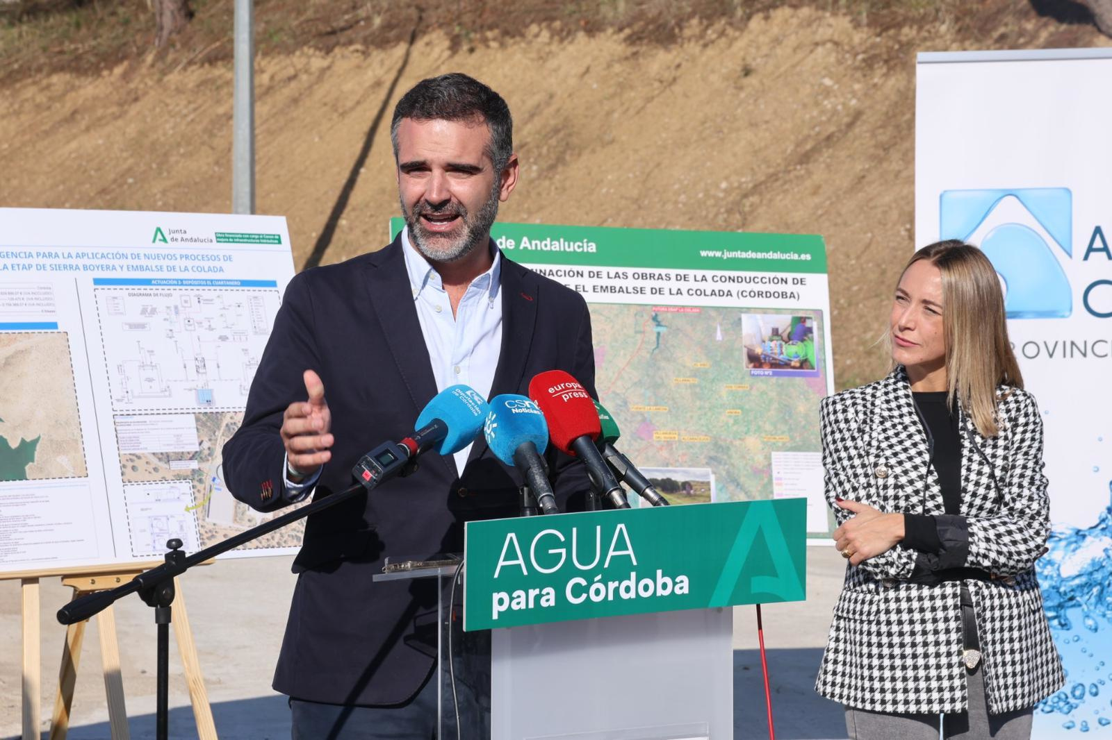 Ramón Fernández-Pacheco visita la ETAP de Sierra Boyera, ubicada en Belmez (Córdoba)