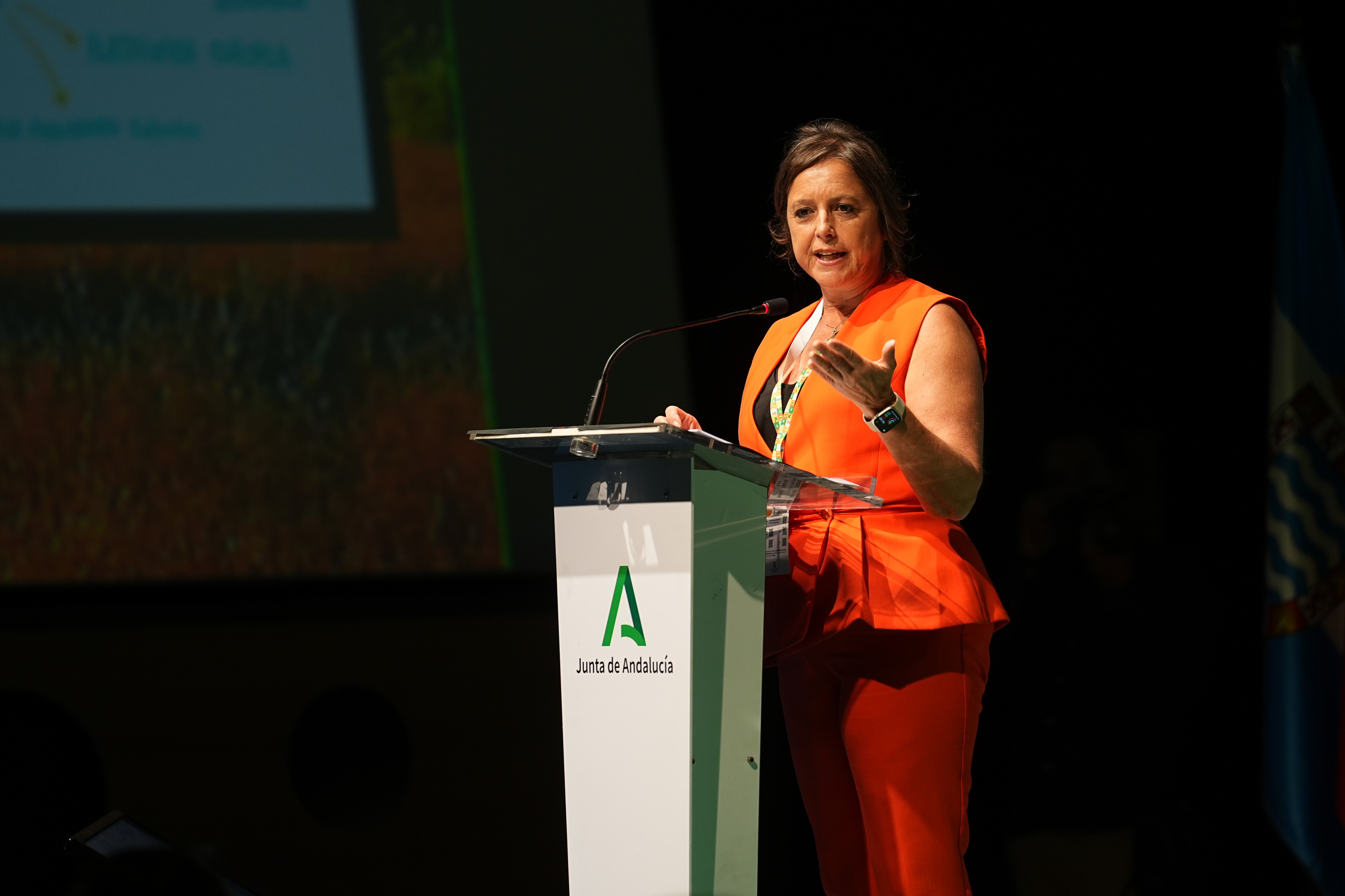 La consejera Catalina García durante la clausura.