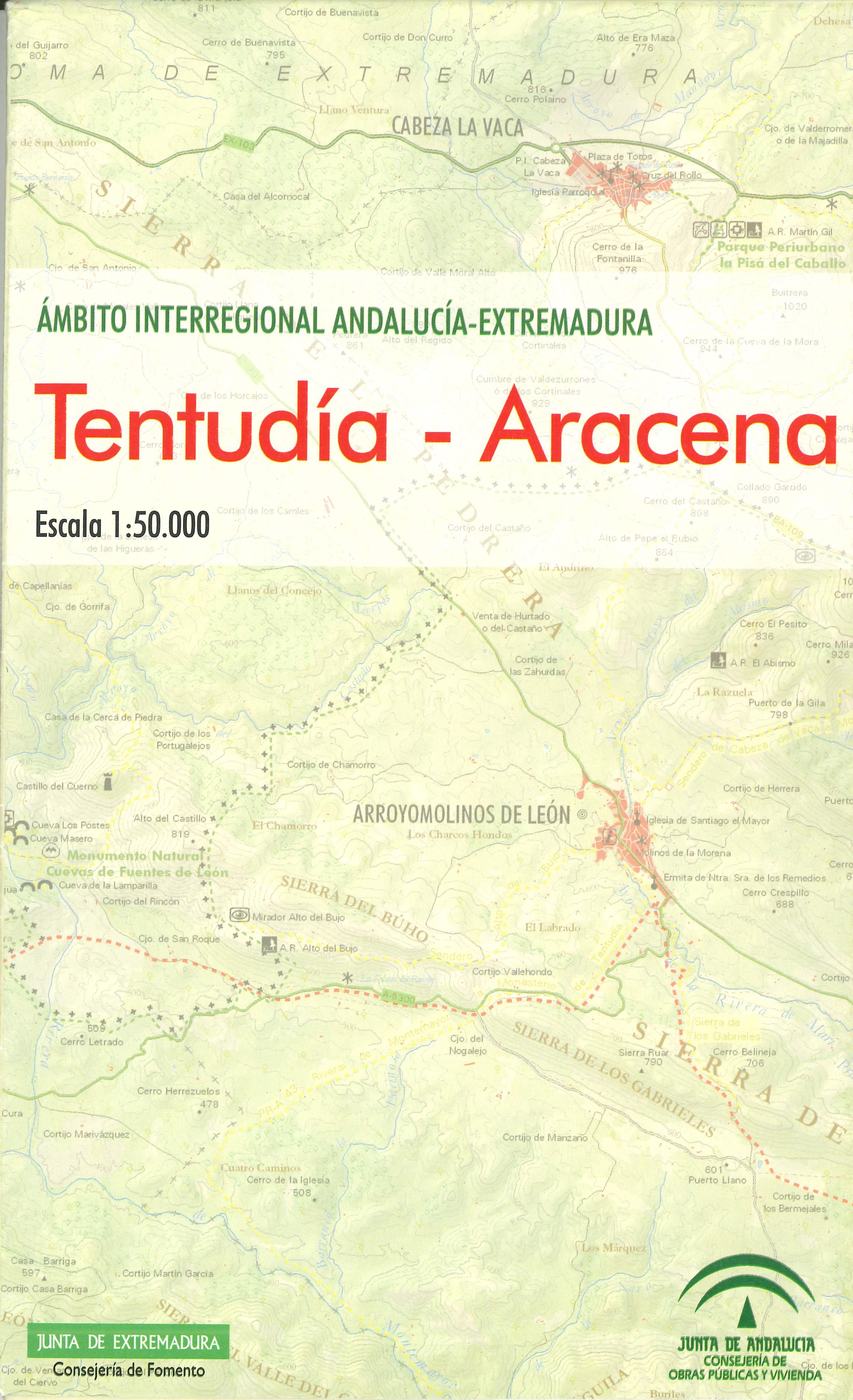 Imagen representativa del mapa Tentudía-Aracena, escala 1:50.000: ámbito interregional Andalucía-Extremadura