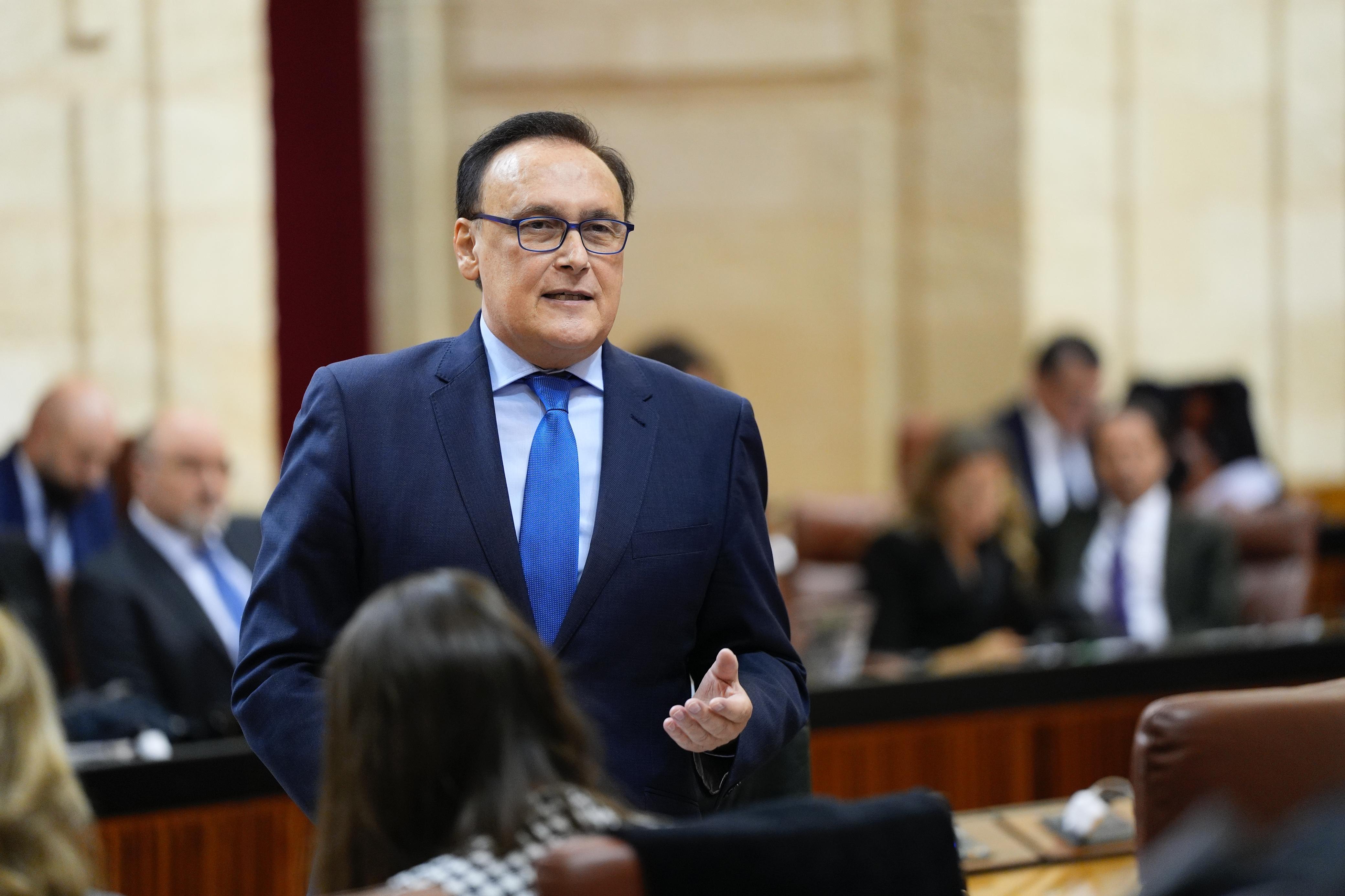 Villamandos en el pleno del Parlamento