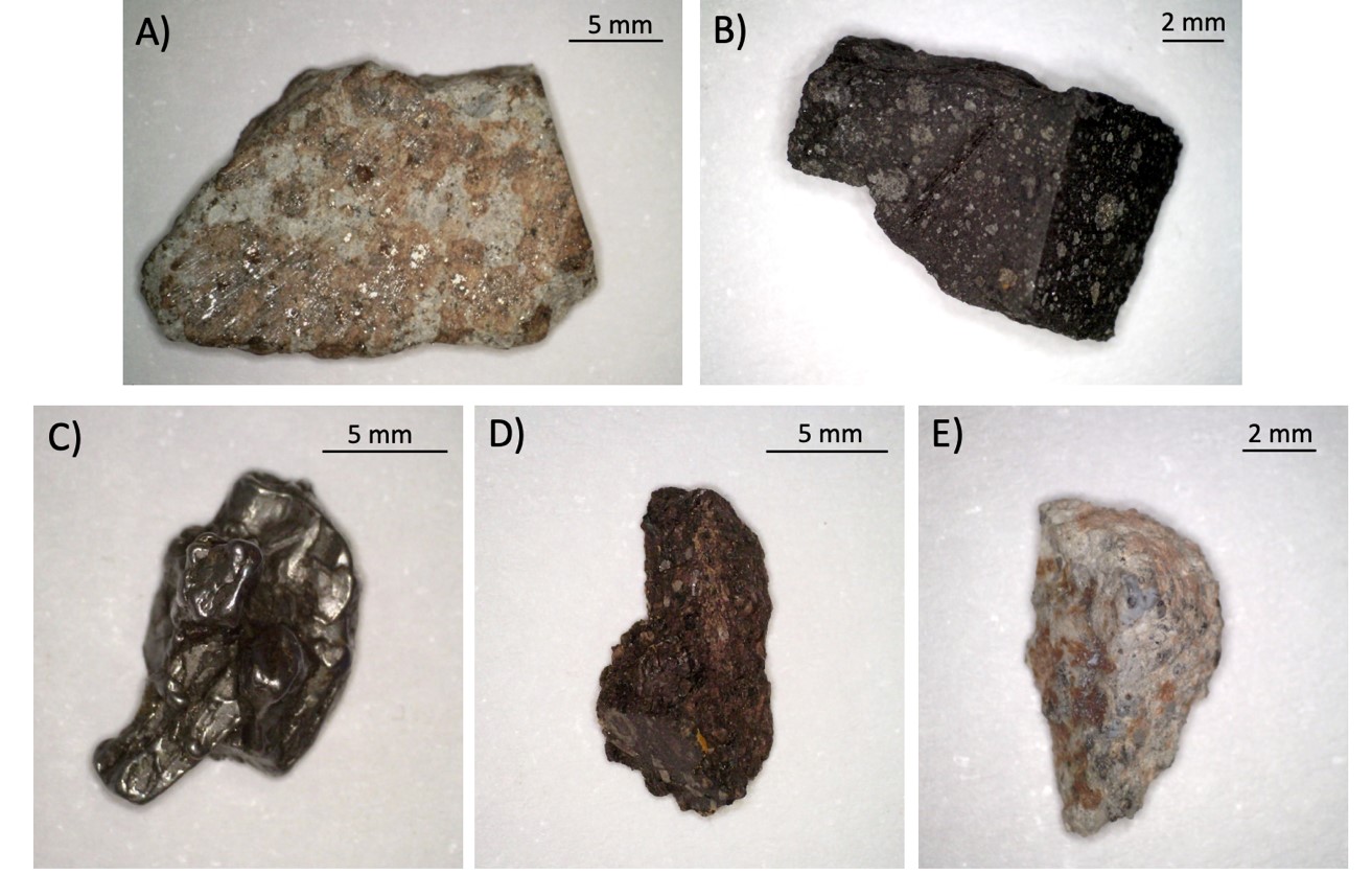 Muestras de meteoritos