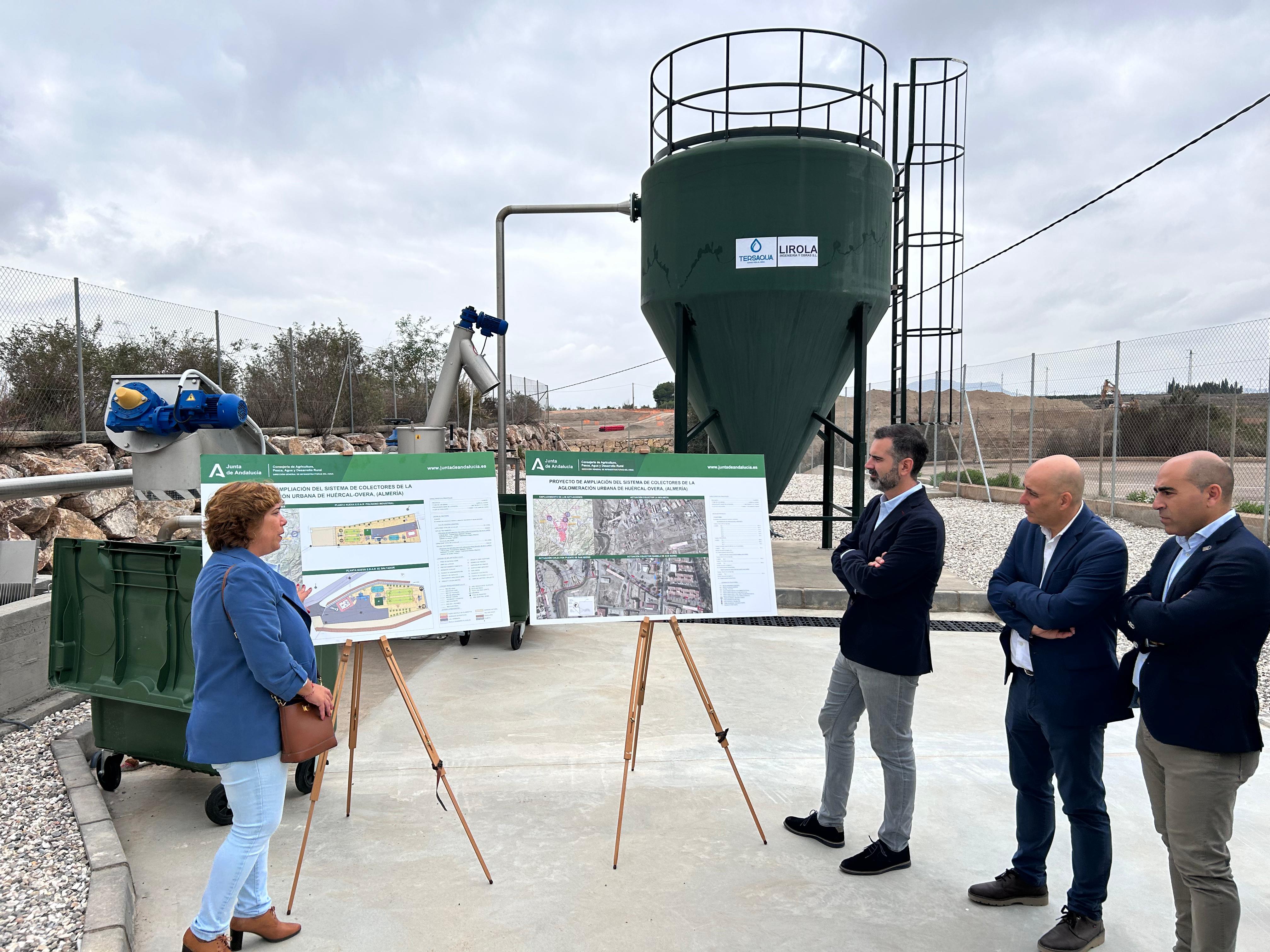 El consejero visita Huércal-Overa (Almería) tras finalizar la ampliación del sistema de colectores de la aglomeración urbana