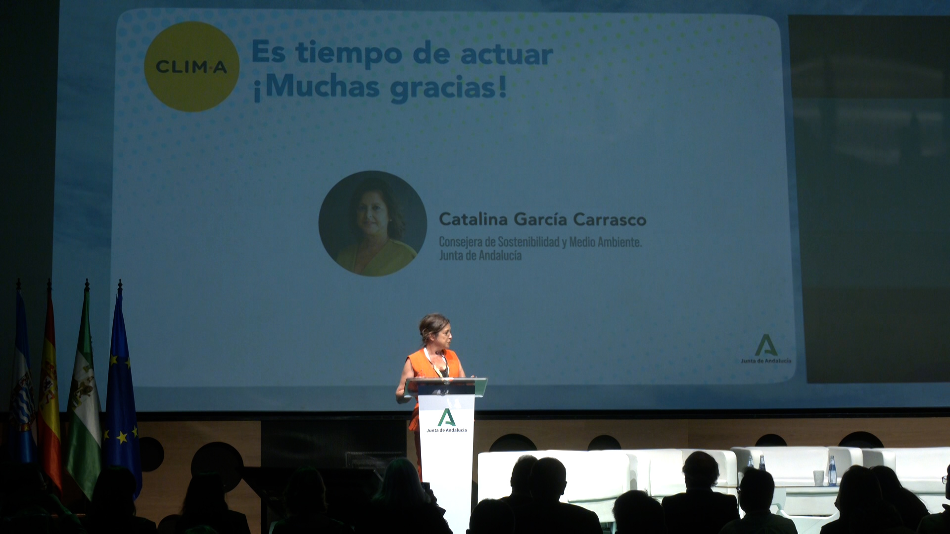 Catalina García en la clausura de CLIMA.