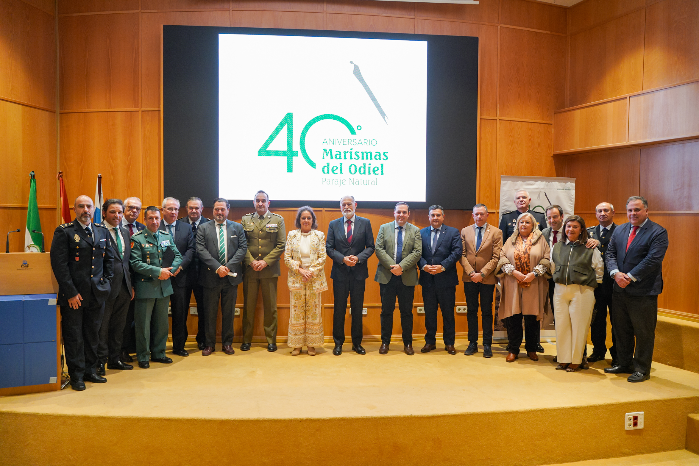 Catalina García preside el acto conmemorativo del 40 aniversario de las Marismas del Odiel como Paraje Natural.