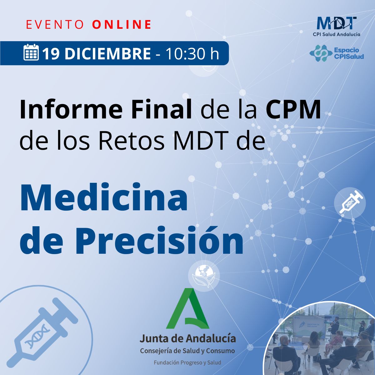 Presentación de los Informes Finales de las Consultas Preliminares de Mercado de los retos de Medicina de Precisión