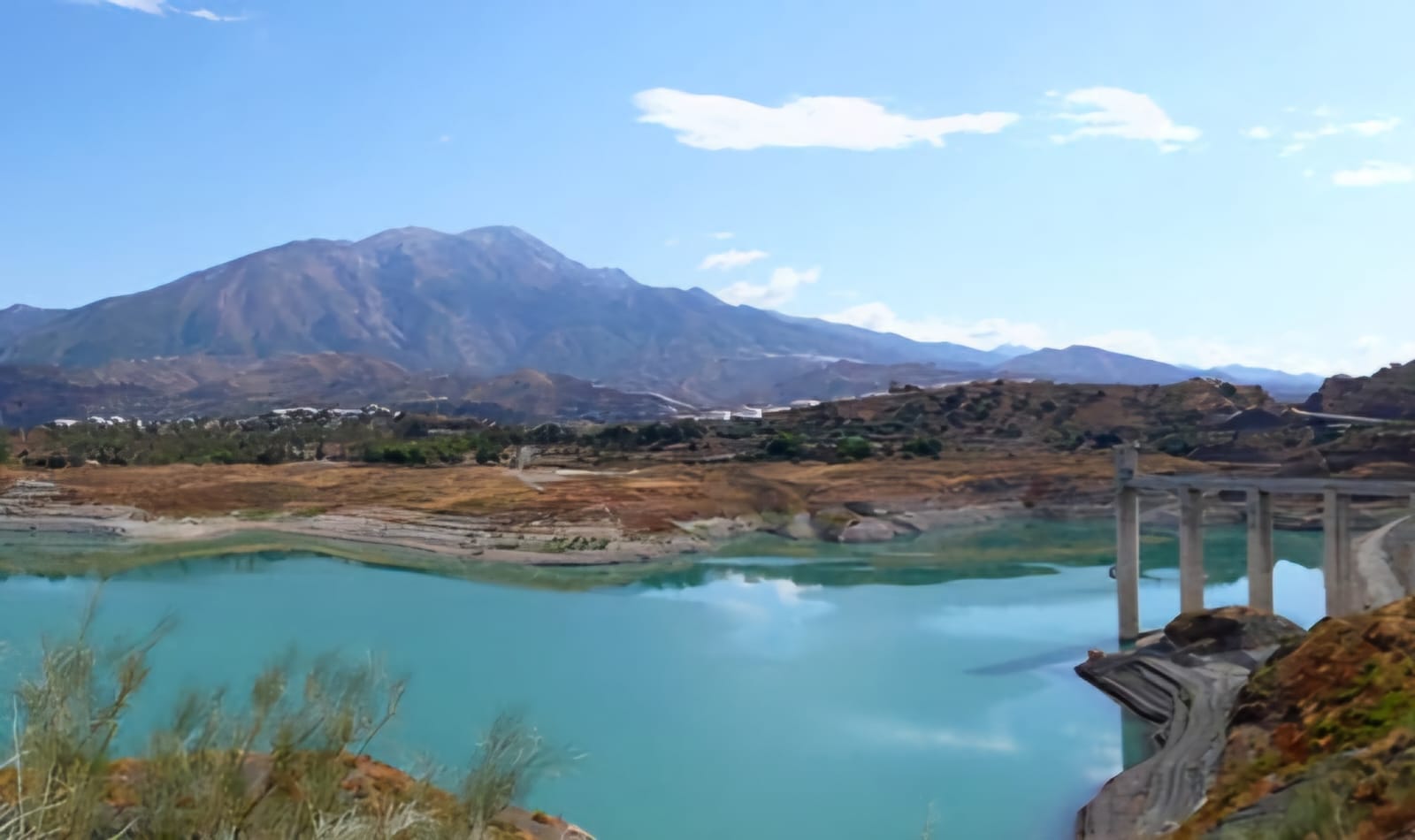 Imagen actual del embalse de La Viñuela