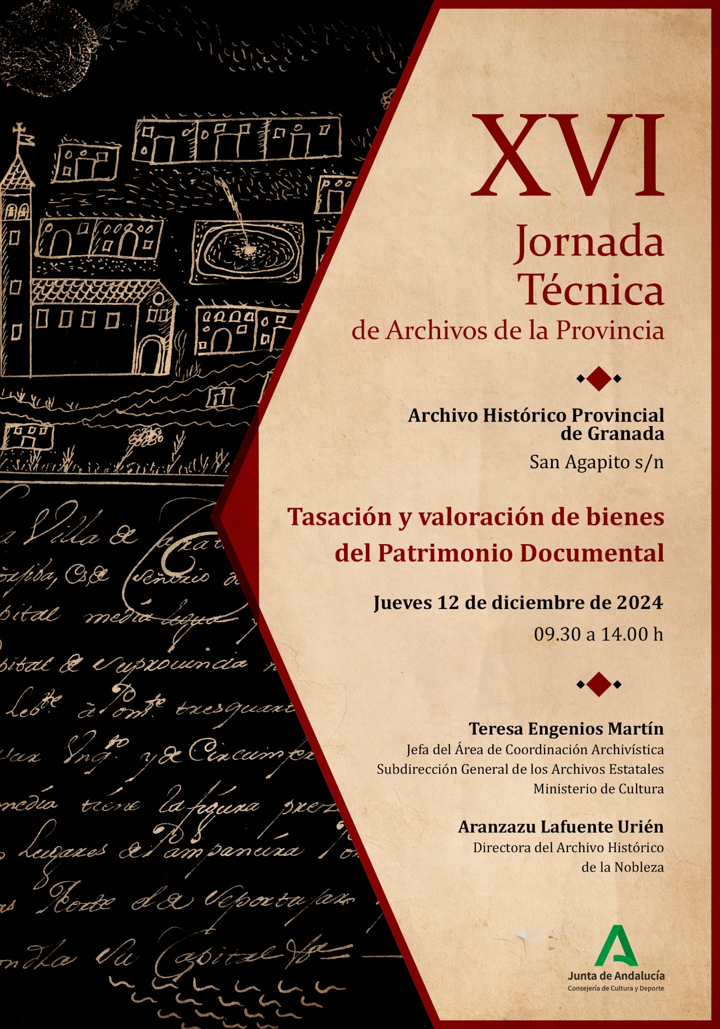 Cartel XVI Jornada Técnica de Archivos de la Provincia de Granada