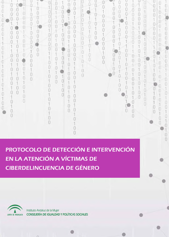 Portada de la publicación 'Protocolo de detección e intervención en la atención a víctimas de ciberdelincuencia de género'