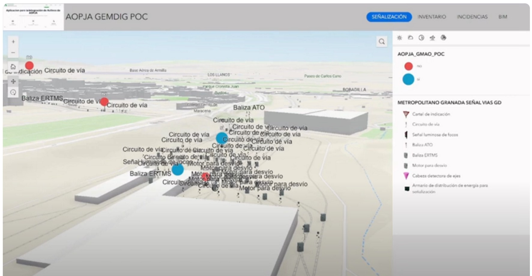 Prototipo de Gemelo Digital en el Metro de Granada