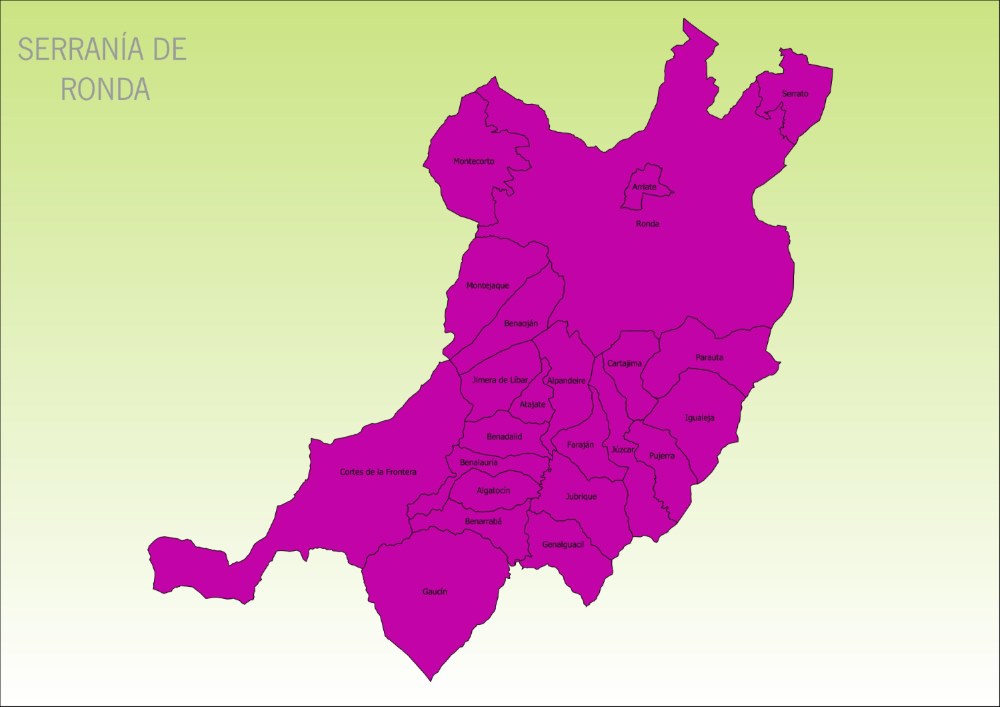 Mapa Serranía de Ronda