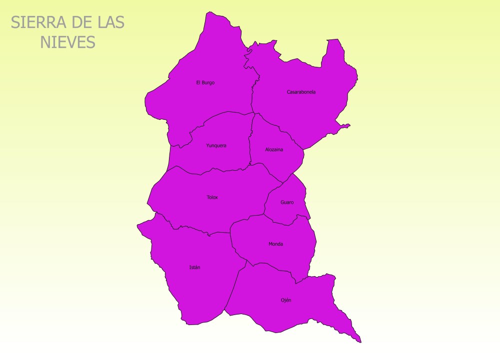 Mapa Sierra de las Nieves