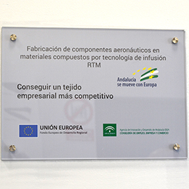 Placa identificativa de proyecto financiado con fondos europeos