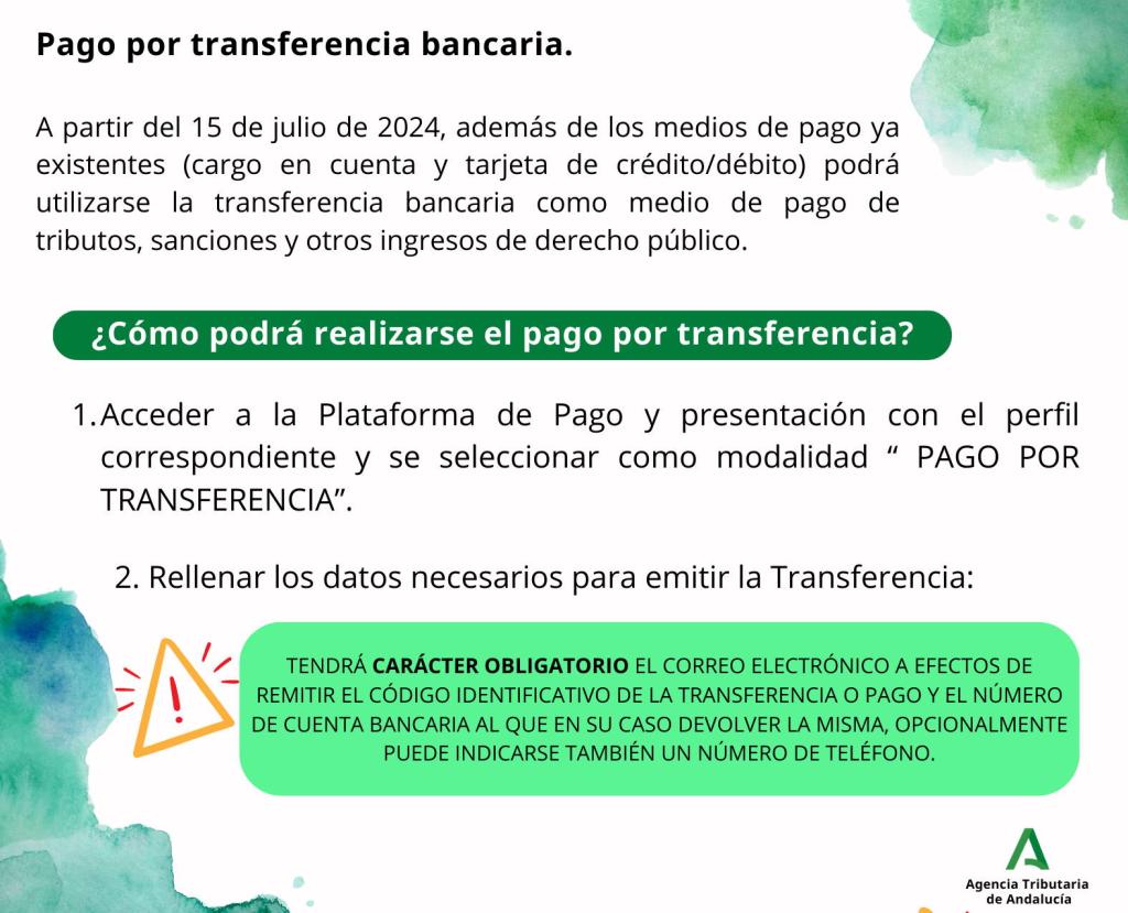 Descripción pago por transferencia