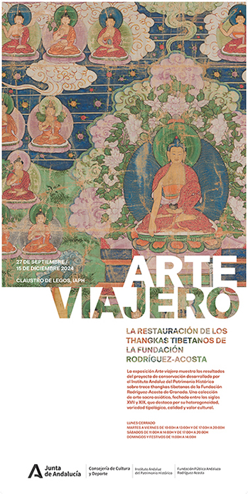 Cartel exposición thangkas tibetanos