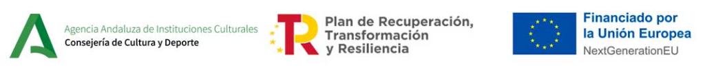 Logotipos de la Consejería de Cultura y Deporte, del Plan de Recuperación, Transformación y Resiliencia y los Fondos NextGeneration