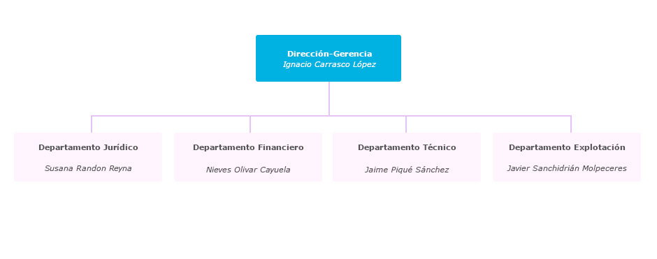 Organigrama de la Empresa Pública de Gestión de Activos, S.A.