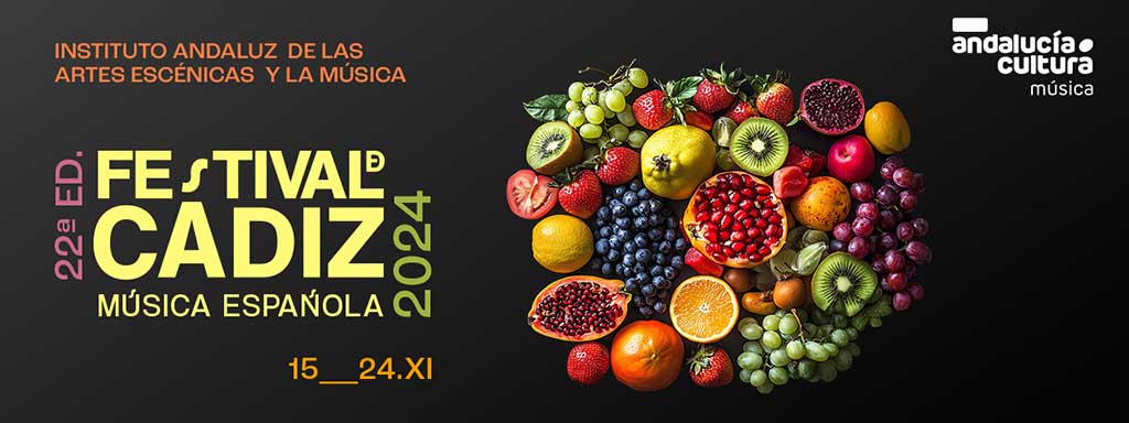 Banner de la edición 2023 del Festival de Música Española de Cádiz