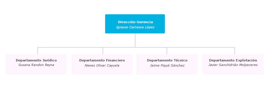 Organigrama de la Empresa Pública de Gestión de Activos, S.A.