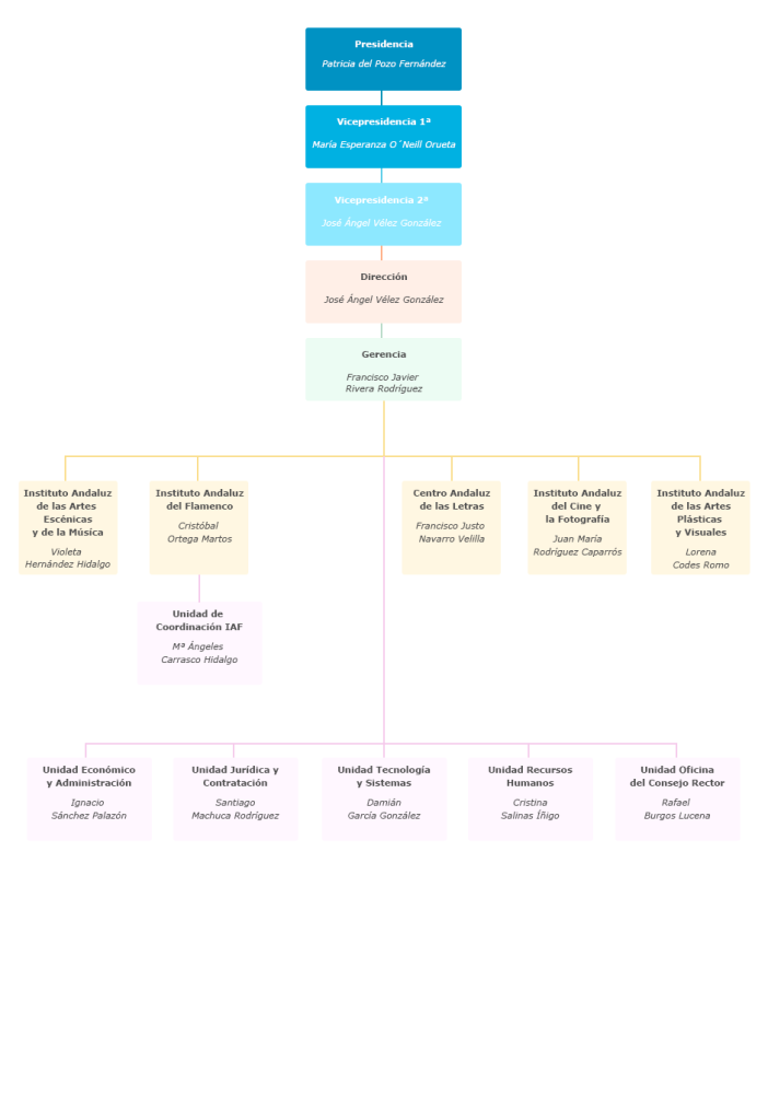 Organigrama de la Agencia Andaluza de Instituciones Culturales