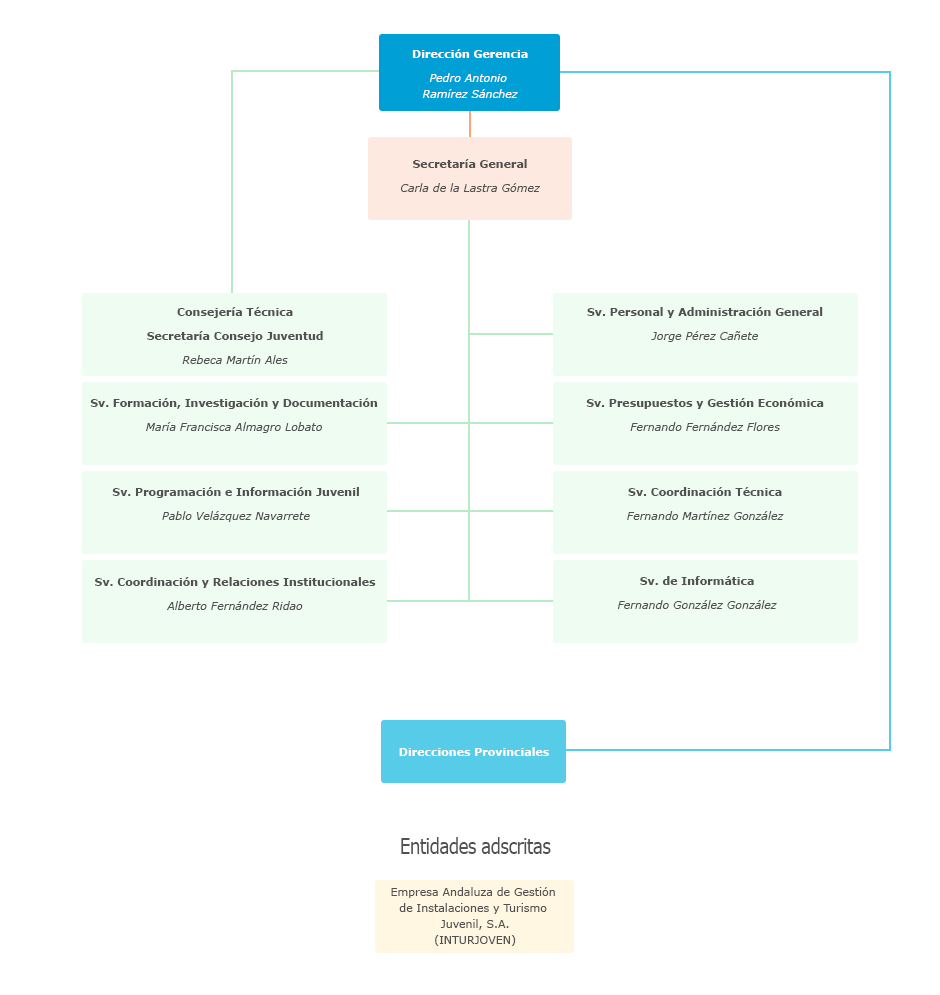 Organigrama del Instituto Andaluz de la Juventud